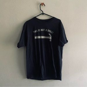 This is not a drill blue t-shirt